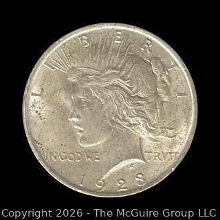1923 Silver Peace Dollar Coin
