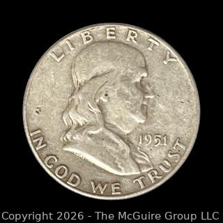 1951 Franklin Silver Half-Dollar