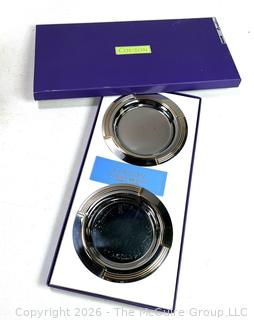 Two (2) Couzon 24-Carat Gold Plated Plates New in Box