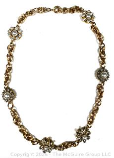 Costume Jewelry Necklace with Faux Pearls
