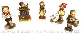 Five (5) Porcelain Hummel Figurines by Goebel Germany