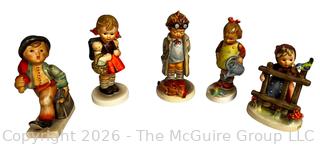 Five (5) Porcelain Hummel Figurines by Goebel Germany