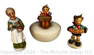 Porcelain Hummel Figurine and Bowl Goebel Germany