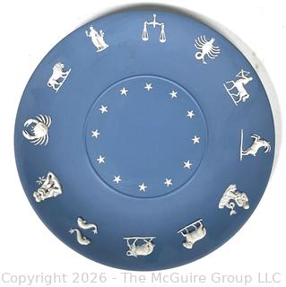 Wedgwood Blue Jasperware Zodiac Plate.  