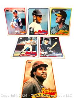 Six (6) 1989 Topps MLB Baseball School Folders