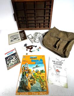 Print Tray, Canvas Tote Bag and Books