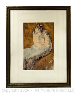 Framed Under Glass Digital Print Titled Seated Woman by Pablo Picasso.  14" x 17"