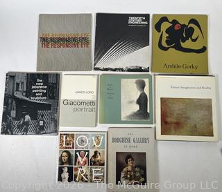 Nine (9) Art Books Including The Responsive Eye and Arshile Gorky, 