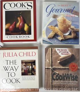 Four (4) Cook Books Including Cooks, Gourmet, Julia Child and Cook Wise