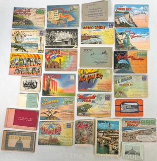 Approximately 25 Souvenir Post Card Booklets - Unused -Worldwide