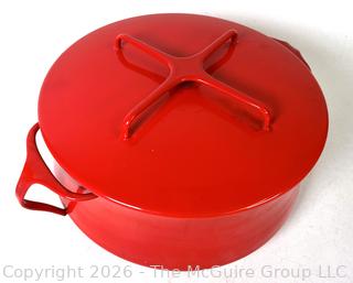 Red Mid Century Dansk Enamel Cast Iron Kobenstyle IHQ Dutch Oven