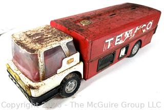 1960's Pressed Steel Texaco Jet Fuel Tanker Truck 24" long. 