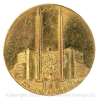 1939 New York World's Fair Brass Souvenir Token Coin