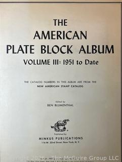 The American Plate Block Album: Vol. 3 1951 (92 album pages photographed in the gallery)
