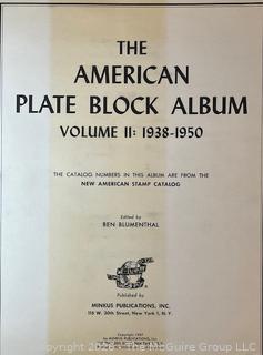 The American Plate Block Album Volume II 1938-1950 (55 album pages photographed in the gallery)