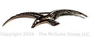 Sterling Silver Seagull Bird Brooch