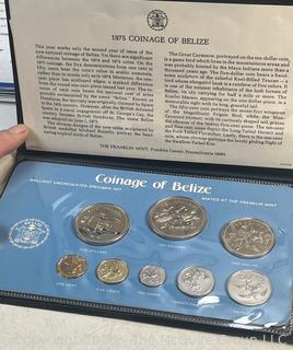 1975 Coinage of Belize. 101 Grams of Sterling