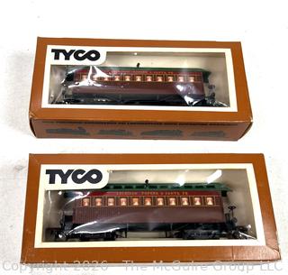 Two (2) Tyco 1890 Passenger Santa Fe Coach Model Train Cars Toys New in Box