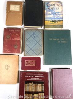 Ten (10) Books Including Speaking Frankly, The Spell of the Yukon, Talleyrand, Uncle Remus, The Robe, The British Journal of Nursing.