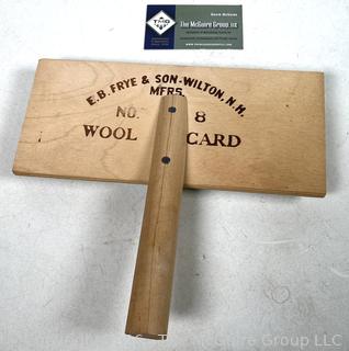 Pair of E.B. Frye & Son Wilton N.H. No.8 Wool Carding Comb