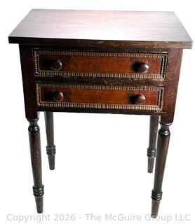 Mahogany Two Drawer Table 