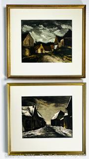 Two (2) Framed Under Glass Prints by Maurice de Vlaminck