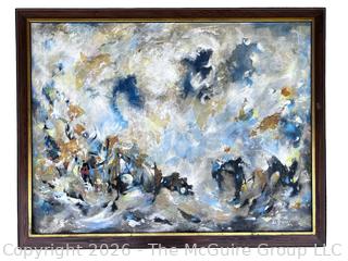 Large Scale Oil on Canvas Abstract Titled Turbulence by Ralph de Burgos (American 1906-1979).41" x 53". 