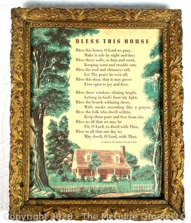 Framed Bless This House Poem by Jack Berch