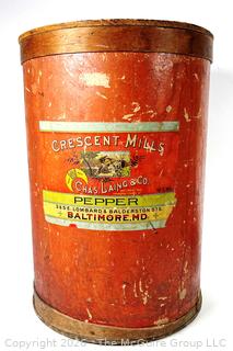 Tall Wood Canister from Crescent Mills Pepper, Baltimore MD.  20" tall