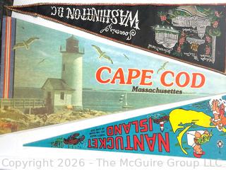 Three (3) Souvenir Felt Travel Pennants 