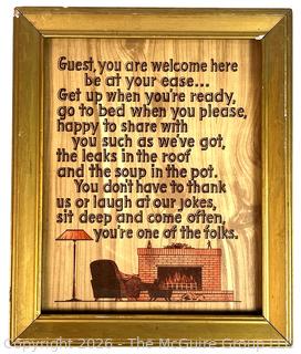 Framed Lithograph Print For Guest Room 