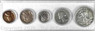United States Five Coin Type Set with Silver Coins