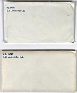 Two (2) US Mint Uncirculated Coin Set 1975 & 1981