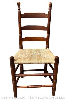 Ladder Back Chare with Rush Seat. 