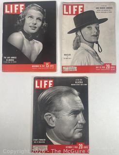 Three (3) Life Magazines 1950's