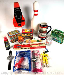 Collection of Toys Including Tandy Hand Held Electronic Game