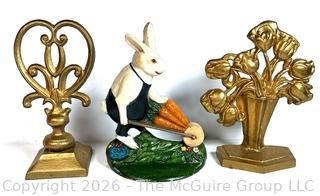 Three (3) Cast Iron Door Stops