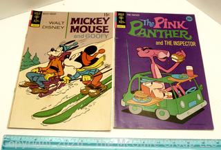 Two (2) Early Gold Key Comic Books Including Mickey Mouse and the Pink Panther (higher grade)