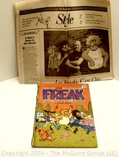 Freak Counter Culture Comic Book with Related Washington Post Article