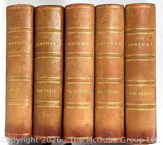 Ten (10) Bound Volumes of The Century Illustrated Monthly Magazine 1910's