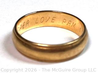 14KT Yellow Gold Men's Wedding Band 6 Grams