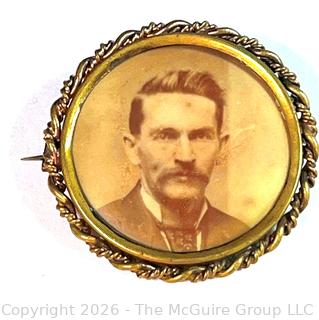 Victorian Portrait Mourning Brooch
