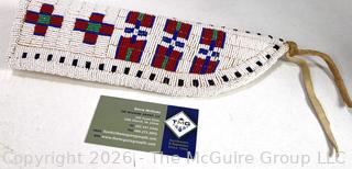 Native American Leather and Beaded Knife Sheath