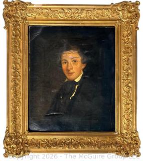 Gilt Framed Oil on Canvas of a Victorian Gentleman Signed on Back by Dutch Artist Jacobus Johannes Cremer (1827–1880)