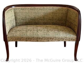 Victorian Upholstered Mahogany Love Seat Settee. 44" long
