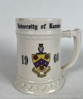1960 University of Kansas Ceramic Beer Mug
