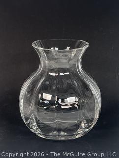 Clear Crystal St. Louis Crystal Vase  7" Tall
