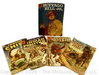 Five (5) Early Dell Western Comic Books