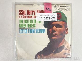 Collectable vinyl 45 rpm records with picture sleeves: