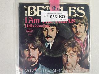Collectable vinyl 45 rpm records with picture sleeves: